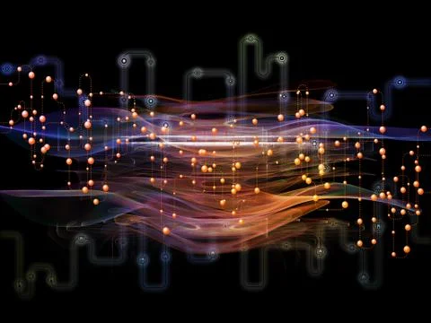 Data Flow Mechanism Illustrazione stock