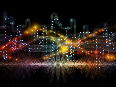 Data Flow Metaphor Illustrazione stock