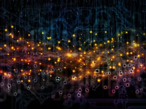 Data Flow Metaphor 스톡 일러스트