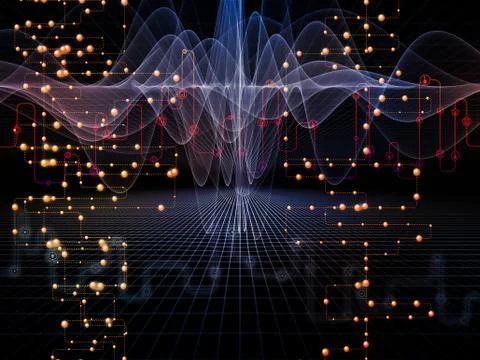 Data Flow Metaphor 스톡 일러스트