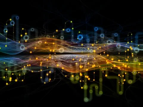 Data Flow Metaphor 무료 스톡 일러스트