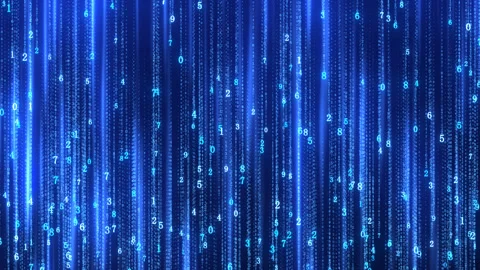 Data flow particle waterfall technology background Stock Footage 295400157