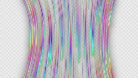 Data flow pipe abstract tunnel vibrant glowing lines curved neon ribbons pulse w Stock Footage 321231711