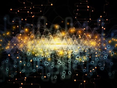 Data Flow Processing Illustrazione stock
