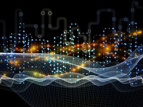Data Flow Processing Illustrazione stock