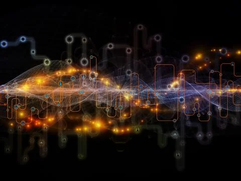 Data Flow Processing Illustrazione stock