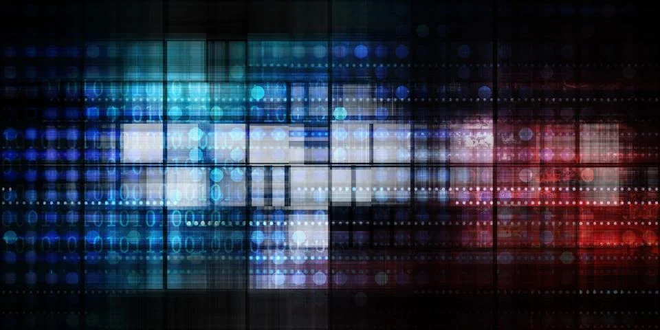 Data Flow Quantum Processing Computational Framework Stock Illustration
