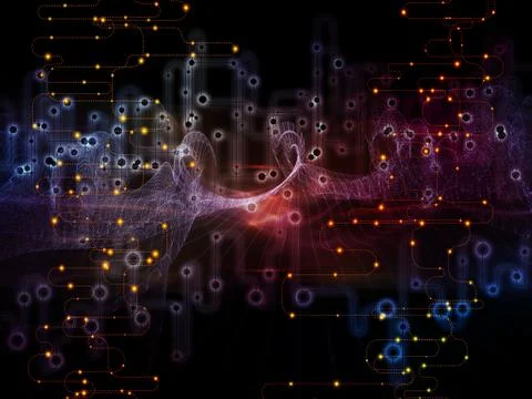 Data Flow Stream 스톡 일러스트