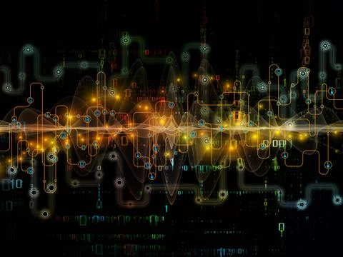 Data Flow Stream 스톡 일러스트