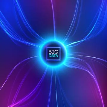 Data flow technology background. Information flow big data vector illustration. Stock Illustration