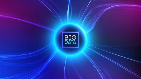 Data flow technology background. Information flow big data vector illustration. Stock Illustration