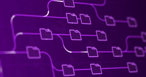 Data flow visualization, file system data transfer, copying files Stock Footage 316269428