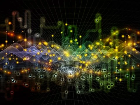 Data Flow Visualization 스톡 일러스트