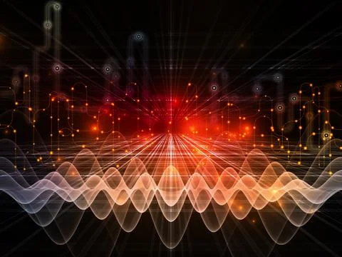 Data Flow Visualization Illustrazione stock