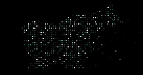 Data Flow Visualization of Slovenia Map Creation Video stock 319388084