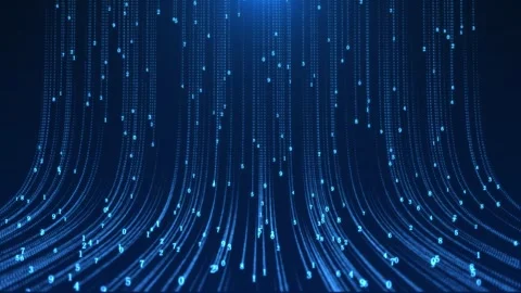 Data flow waterfall background Stock Footage 313782449