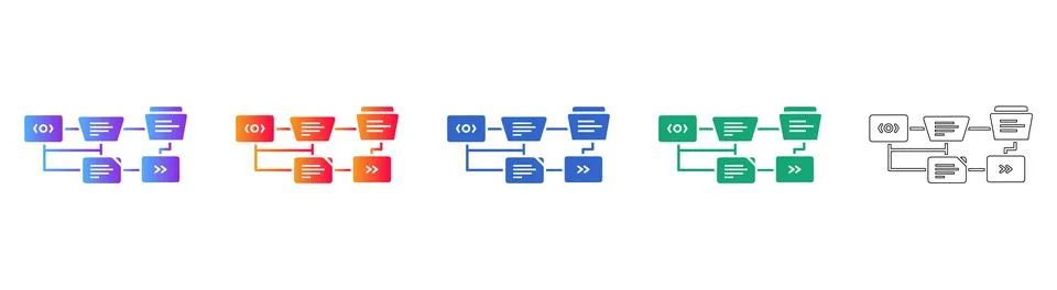 Data Flowchart Process Diagrams イラスト素材