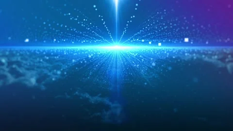 Data flowing above clouds loop Stock Footage 292448965