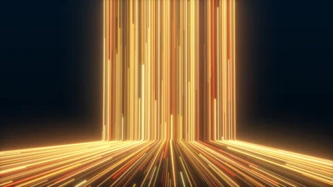 Data flowing stream, Neon light data lines, Cyberspace technology connection Stock Footage 343594273