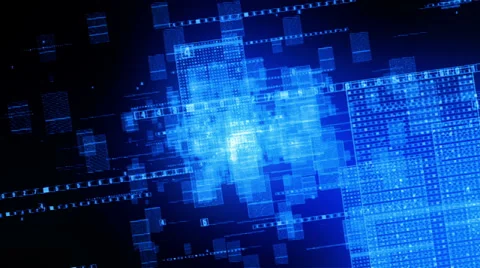 Data Fly Through Stock Footage 34315331