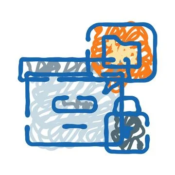 Data folder and locker protecting digital information Stock Illustration