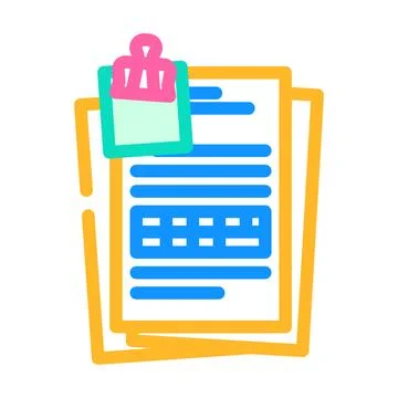 Data folder color icon vector illustration Illustrazione stock