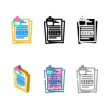 Data folder color icon vector simplified Stock Illustration
