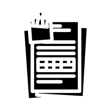 Data folder glyph icon vector illustration Stock Illustration