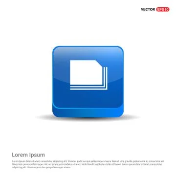 Data folder icon - 3d Blue Button 스톡 일러스트