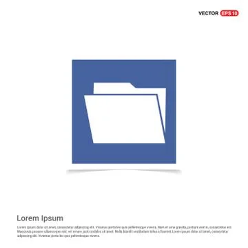 Data folder icon - Blue photo Frame Illustrazione stock