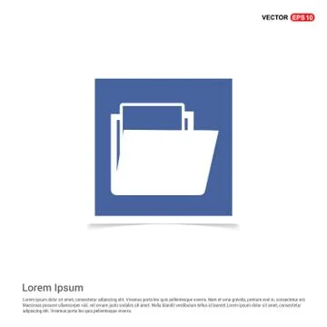 Data folder icon - Blue photo Frame Illustrazione stock