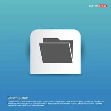 Data folder icon - Blue Sticker button Illustrazione stock