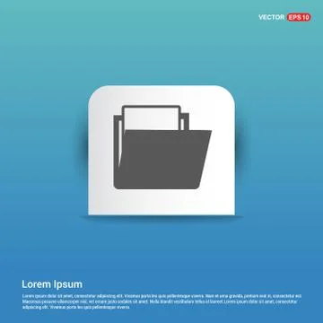 Data folder icon - Blue Sticker button Illustrazione stock