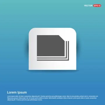 Data folder icon - Blue Sticker button Illustrazione stock