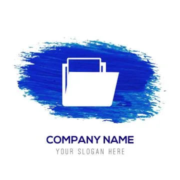 Data folder icon - Blue watercolor background 스톡 일러스트