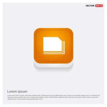 Data folder icon Orange Abstract Web Button 스톡 일러스트