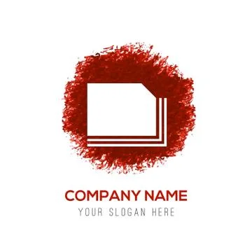 Data folder icon - Red WaterColor Circle Splash Stock Illustration