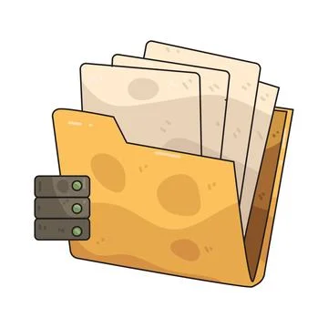 Data folder illustration Illustrazione stock