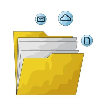 Data folder illustration Stock Illustration