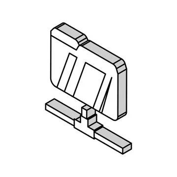 Data folder isometric icon vector illustration Illustrazione stock