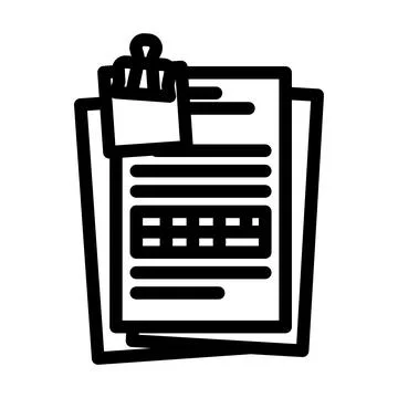 Data folder line icon vector illustration Stock Illustration
