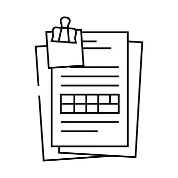 Data folder line icon vector illustration Stock Illustration