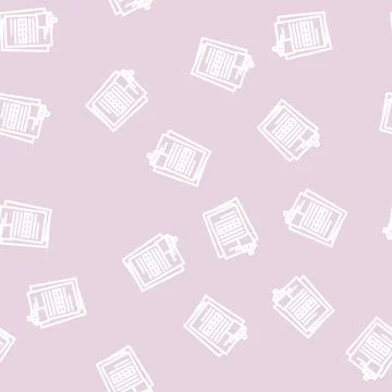 Data folder line vector seamless pattern Stock Illustration