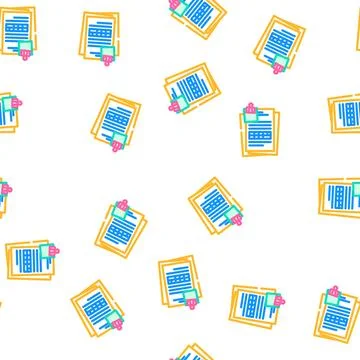 Data folder vector seamless pattern Stock Illustration