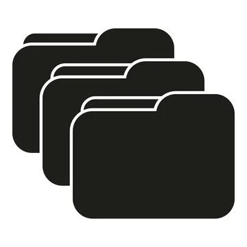 Data folders icon simple vector. Smart office Stock Illustration