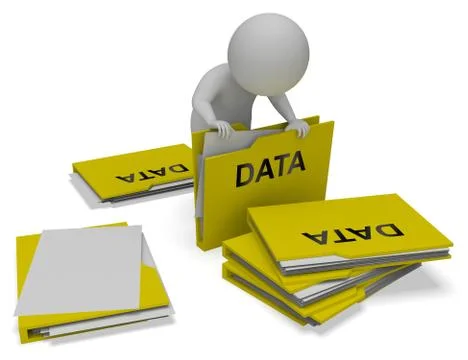 Data Folders Means Database Files 3d Rendering Stock Illustration