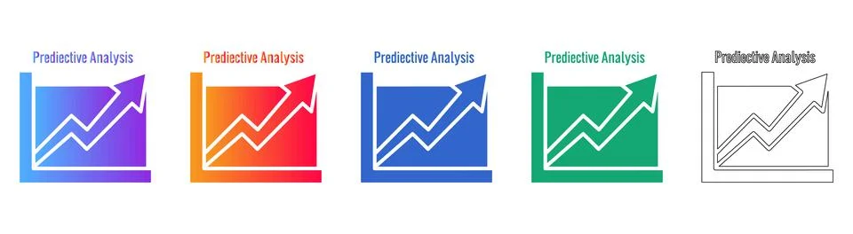 Data Forecasting Growth Graphs 스톡 일러스트