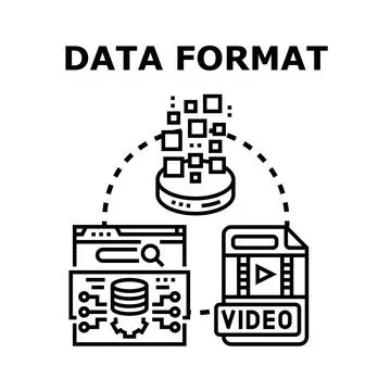 Data formatting process concept abstract illustration Illustrazione stock