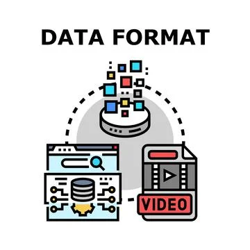 Data formatting process concept abstract illustration Illustrazione stock