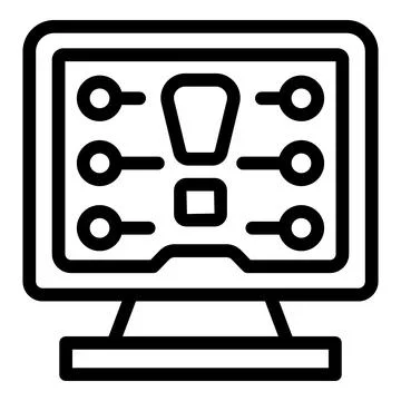 Data fraud network icon outline vector. Threat virus イラスト素材